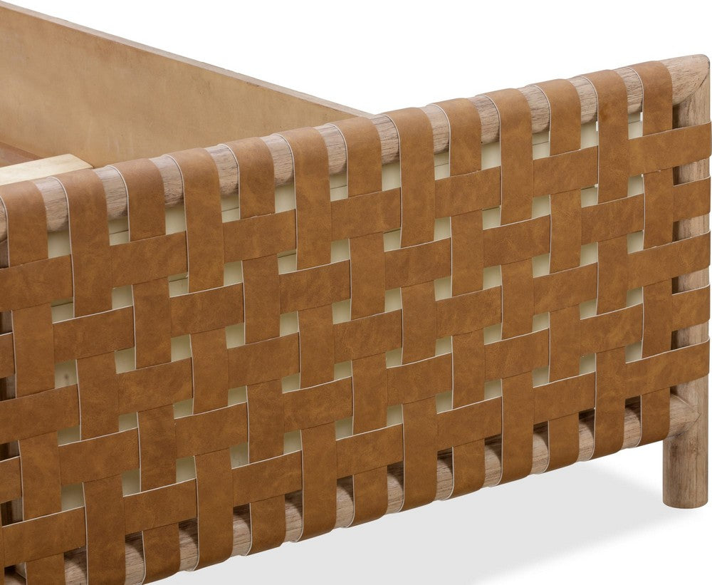 Modus Furniture - Dorsey King-size Woven Panel Bed in Granola and Ginger - NSPVK7 view 6