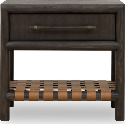 Modus Furniture - Dorsey One Drawer USB-charging Nightstand in Basalt Grey - NSU581 view 2