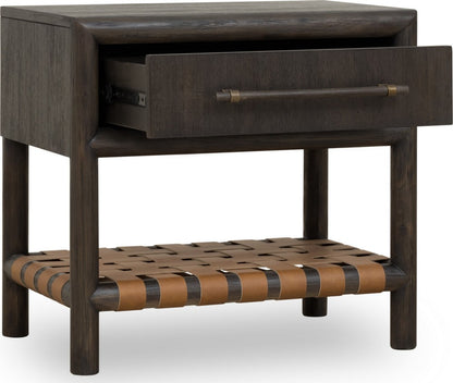 Modus Furniture - Dorsey One Drawer USB-charging Nightstand in Basalt Grey - NSU581 view 3