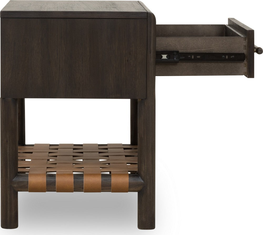 Modus Furniture - Dorsey One Drawer USB-charging Nightstand in Basalt Grey - NSU581 view 4