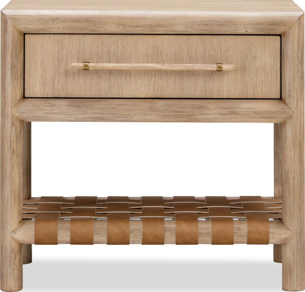 Modus Furniture - Dorsey One Drawer USB-charging Nightstand in Granola - NSPV81 view 2