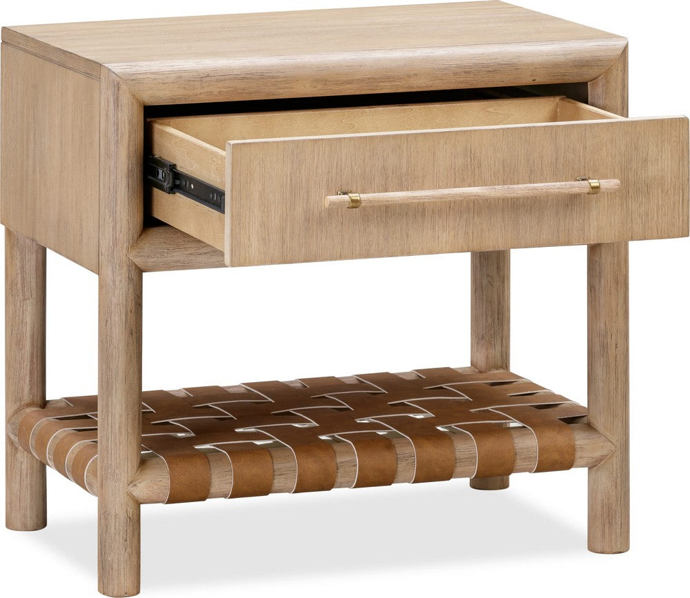 Modus Furniture - Dorsey One Drawer USB-charging Nightstand in Granola - NSPV81 view 3