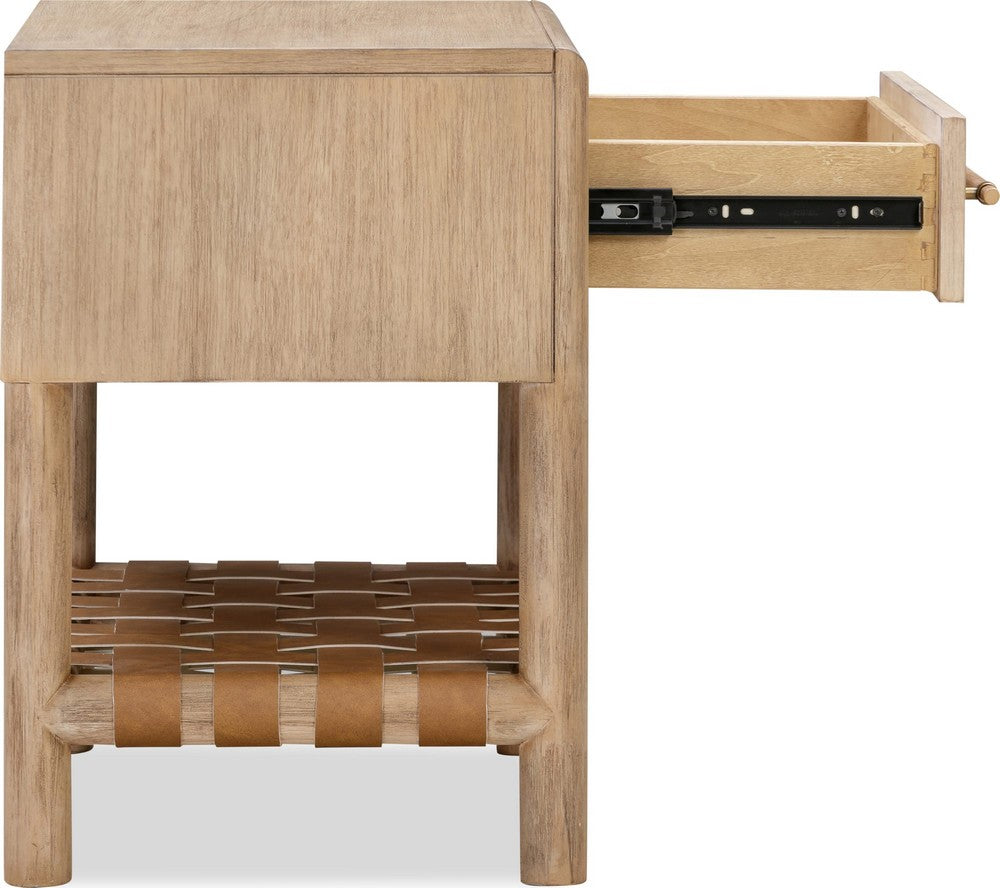 Modus Furniture - Dorsey One Drawer USB-charging Nightstand in Granola - NSPV81 view 4