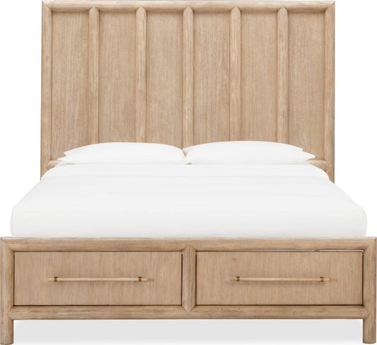 Modus Furniture - Dorsey Queen-size Two Drawer Storage Bed in Granola - NSPVJ5 view 1