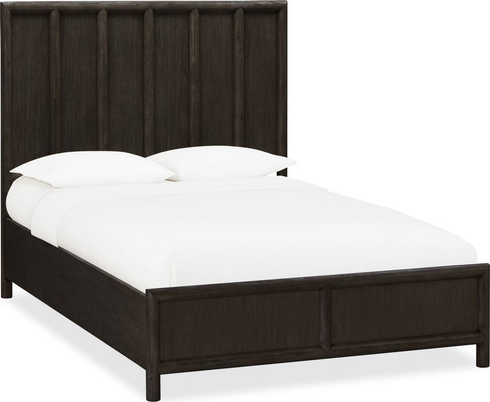 Modus Furniture - Dorsey Queen-size Wooden Panel Bed in Basalt Grey - NSU5H5 view 1