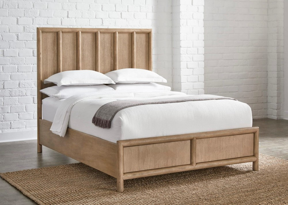Modus Furniture - Dorsey Queen-size Wooden Panel Bed in Granola - NSPVH5 view 5