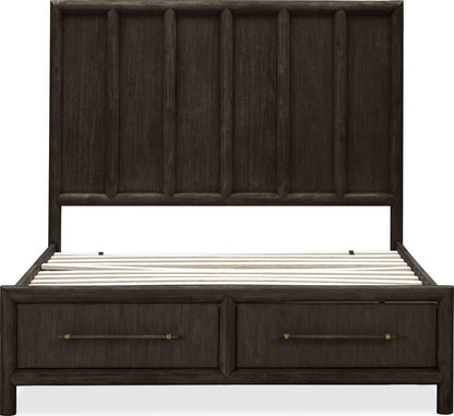 Modus Furniture - Dorsey Queen-size Wooden Two Drawer Storage Bed in Basalt Grey - NSU5J5 view 3