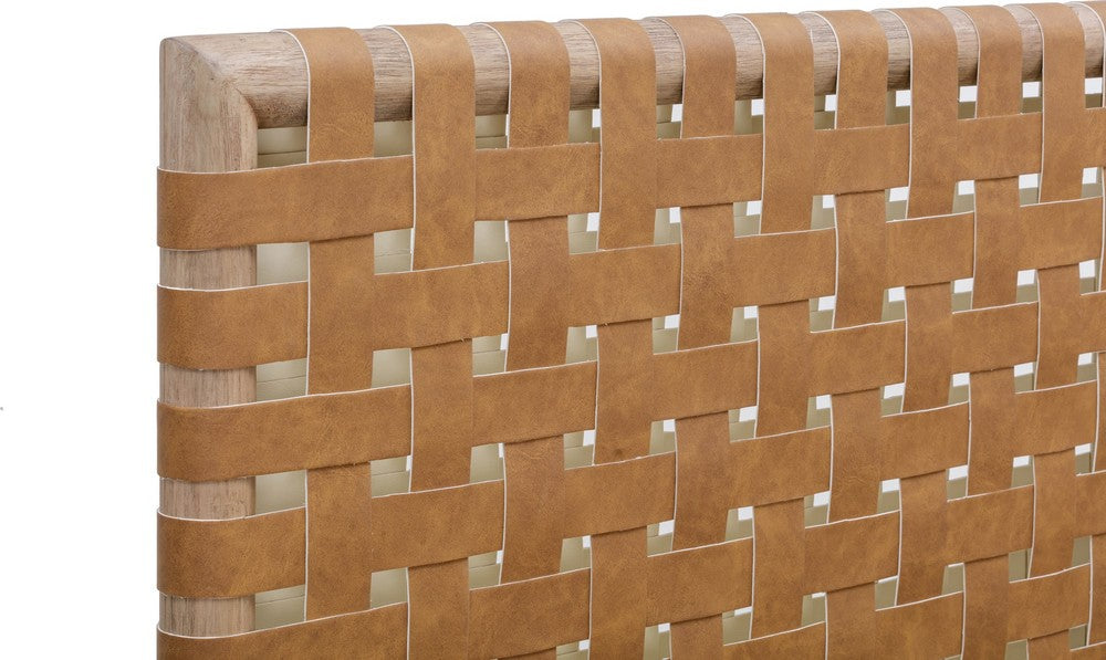 Modus Furniture - Dorsey Queen-size Woven Panel Bed in Granola and Ginger - NSPVK5 view 6