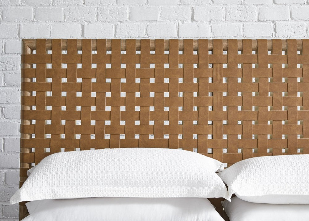 Modus Furniture - Dorsey Queen-size Woven Panel Bed in Granola and Ginger - NSPVK5 view 7