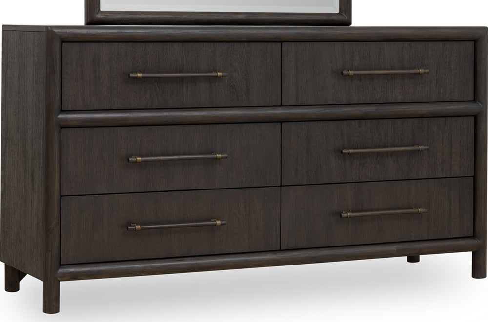 Modus Furniture - Dorsey Six Drawer Dresser in Basalt Grey - NSU582 view 1