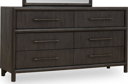 Modus Furniture - Dorsey Six Drawer Dresser in Basalt Grey - NSU582 view 1
