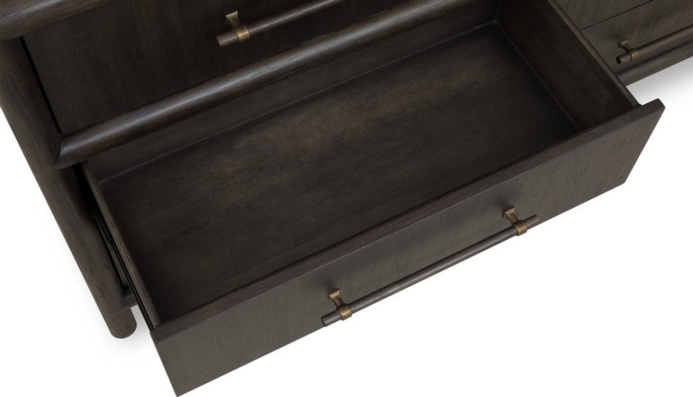 Modus Furniture - Dorsey Six Drawer Dresser in Basalt Grey - NSU582 view 5