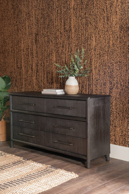 Modus Furniture - Dorsey Six Drawer Dresser in Basalt Grey - NSU582 view 7