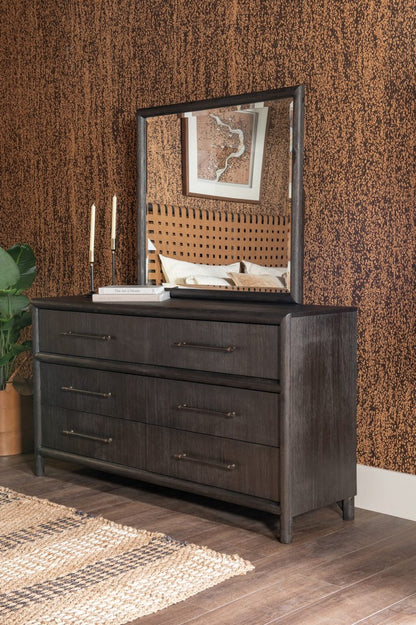 Modus Furniture - Dorsey Six Drawer Dresser in Basalt Grey - NSU582 view 9