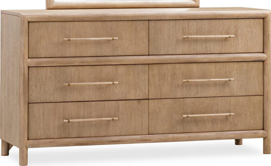 Modus Furniture - Dorsey Six Drawer Dresser in Granola - NSPV82 view 1