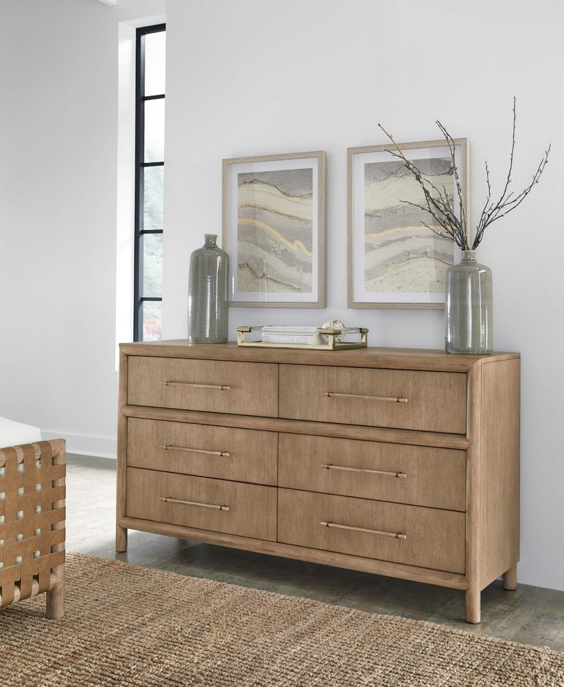 Modus Furniture - Dorsey Six Drawer Dresser in Granola - NSPV82 view 5