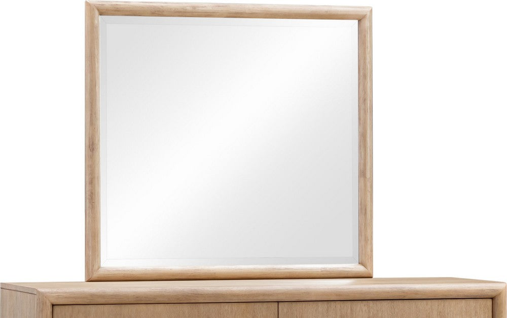 Modus Furniture - Dorsey Solid Wood and Glass Mirror in Granola - NSPV83 view 2