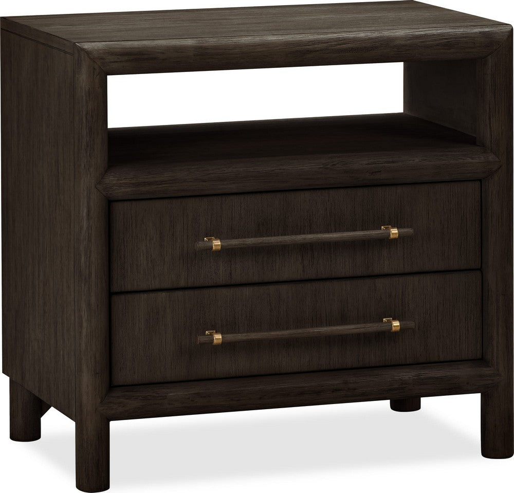 Modus Furniture - Dorsey Two Drawer USB-charging Nightstand in Basalt Grey - NSU581B view 1