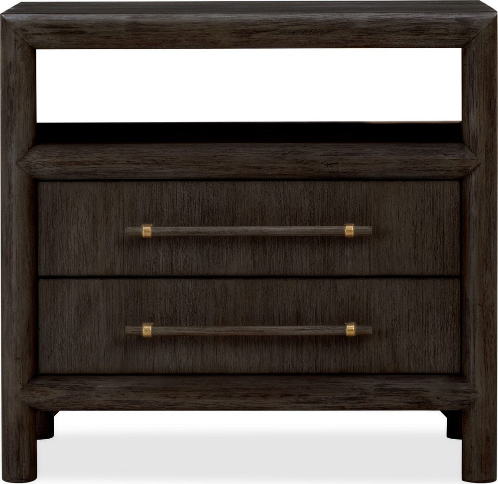Modus Furniture - Dorsey Two Drawer USB-charging Nightstand in Basalt Grey - NSU581B view 2