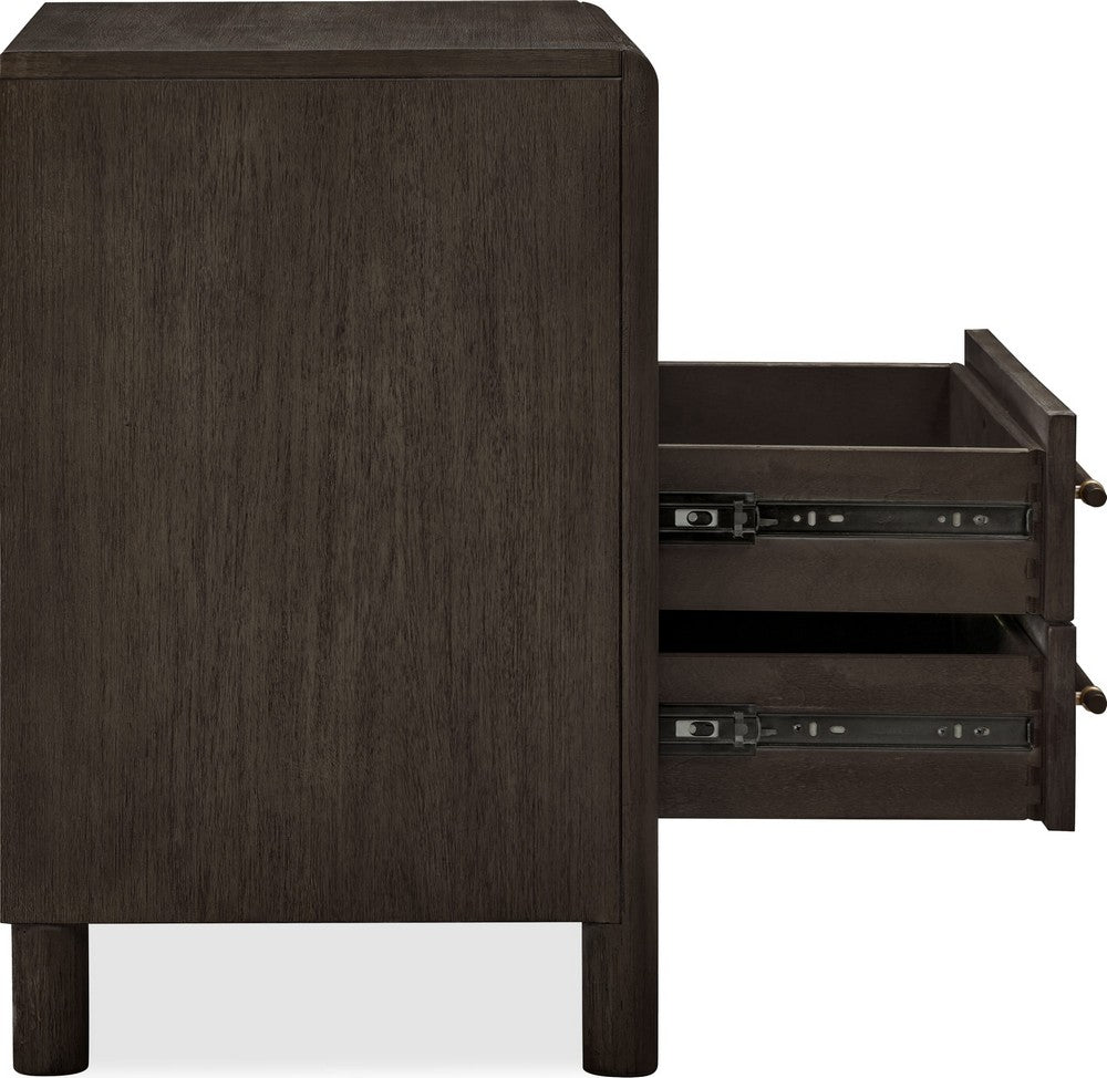 Modus Furniture - Dorsey Two Drawer USB-charging Nightstand in Basalt Grey - NSU581B view 3