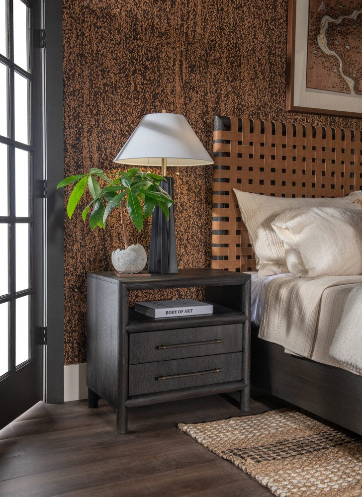 Modus Furniture - Dorsey Two Drawer USB-charging Nightstand in Basalt Grey - NSU581B view 4