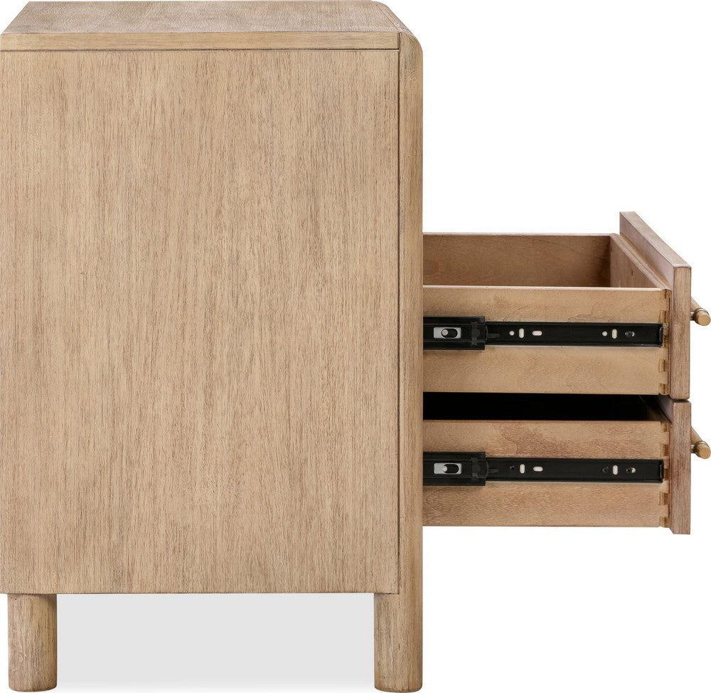 Modus Furniture - Dorsey Two Drawer USB-charging Nightstand in Granola - NSPV81B view 4