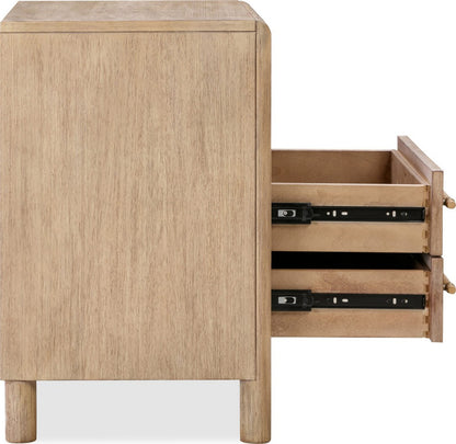 Modus Furniture - Dorsey Two Drawer USB-charging Nightstand in Granola - NSPV81B view 4