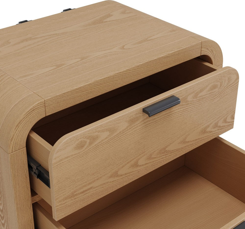 Modus Furniture - Drake 2-Drw Nightstand W/USB - Timber - NKZY81 view 4