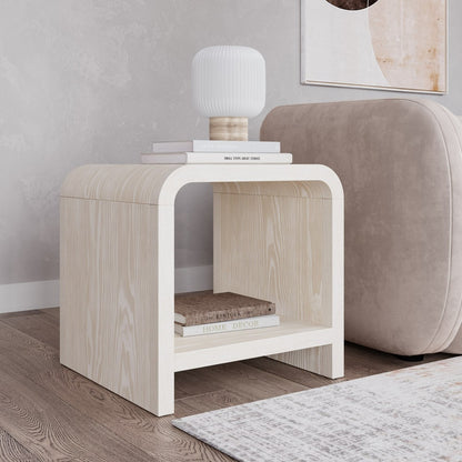 Modus Furniture - Drake Ash Wood Side Table in Sugar - NKNF22 view 4