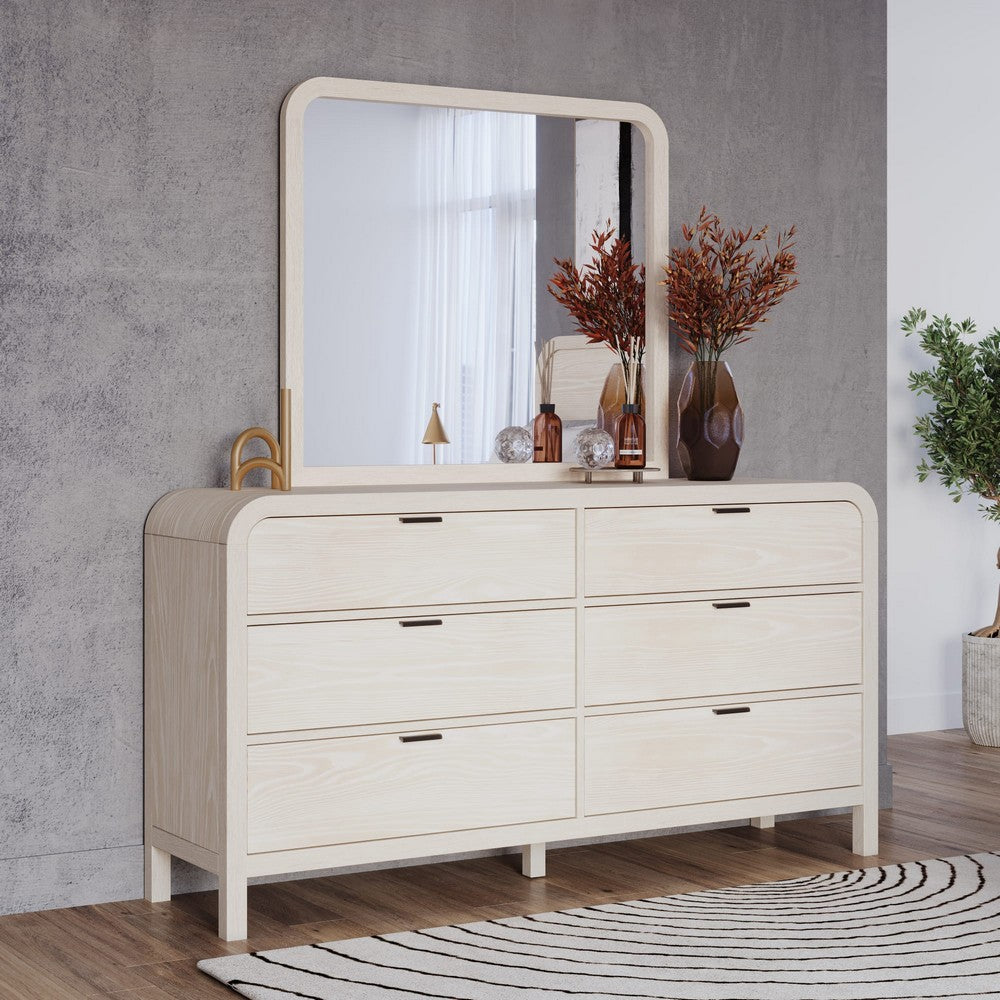 Modus Furniture - Drake Beveled Glass Wall or Dresser Mirror in Sugar - NKNF83 view 3
