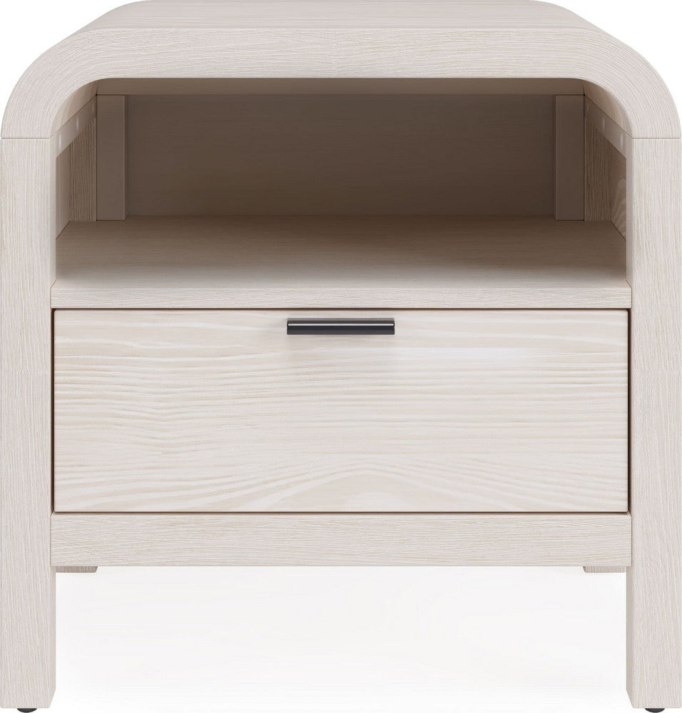 Modus Furniture - Drake One Drawer One Shelf USB-Charging Nightstand in Sugar - NKNF81B view 2