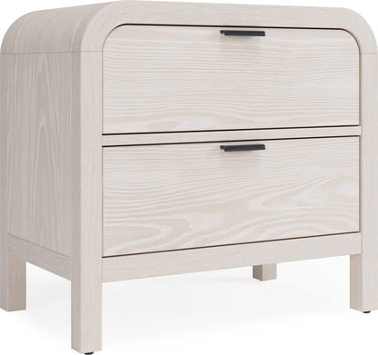Modus Furniture - Drake Two Drawer USB-Charging Nightstand in Sugar - NKNF81 view 1