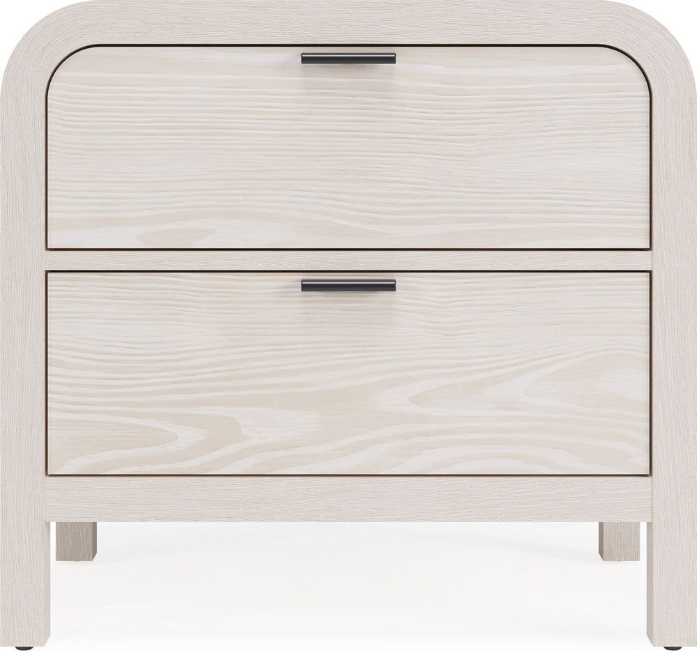 Modus Furniture - Drake Two Drawer USB-Charging Nightstand in Sugar - NKNF81 view 2