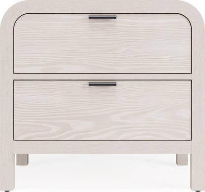 Modus Furniture - Drake Two Drawer USB-Charging Nightstand in Sugar - NKNF81 view 2