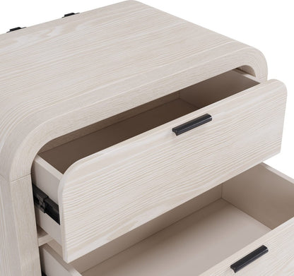 Modus Furniture - Drake Two Drawer USB-Charging Nightstand in Sugar - NKNF81 view 5