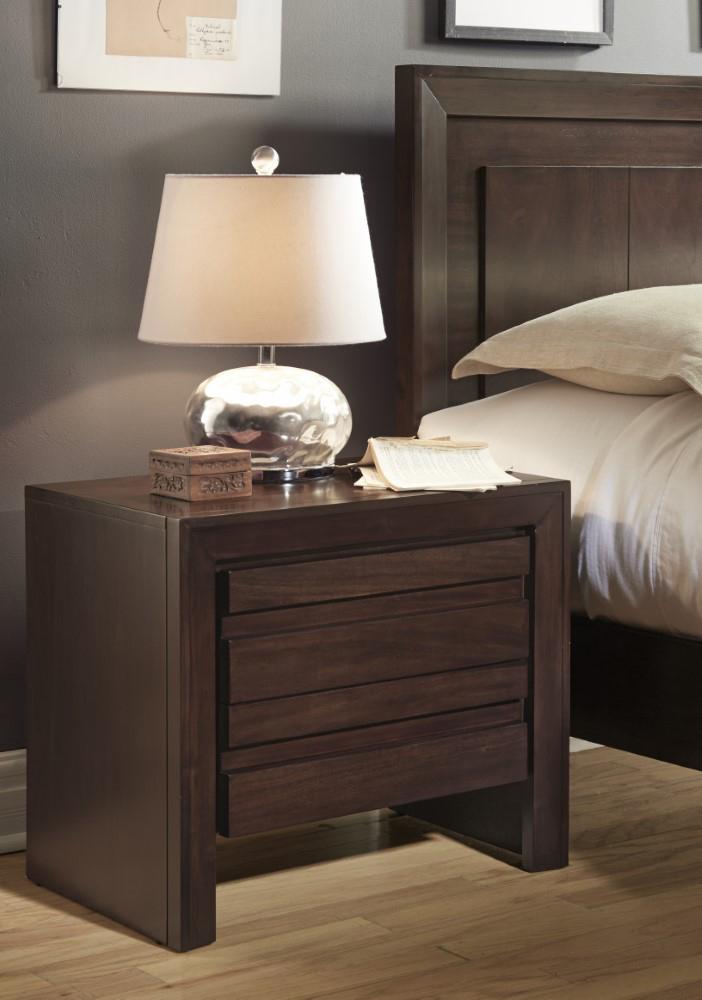 Modus Furniture - Element Charging Station Nightstand in Chocolate Brown - 4G2281P veiw 1
