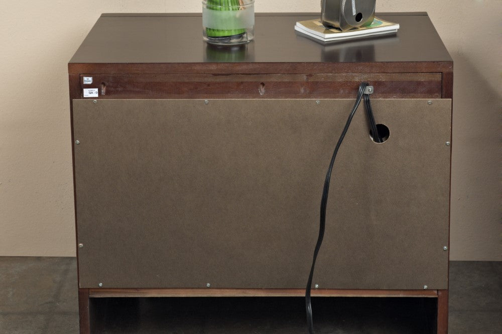 Modus Furniture - Element Charging Station Nightstand in Chocolate Brown - 4G2281P veiw 5