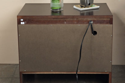 Modus Furniture - Element Charging Station Nightstand in Chocolate Brown - 4G2281P veiw 5