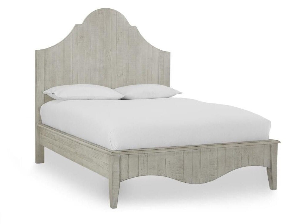 Modus Furniture - Ella Solid Wood California King-Size Scroll Bed in White Wash - 2G43A6_CLOSEOUT veiw 1