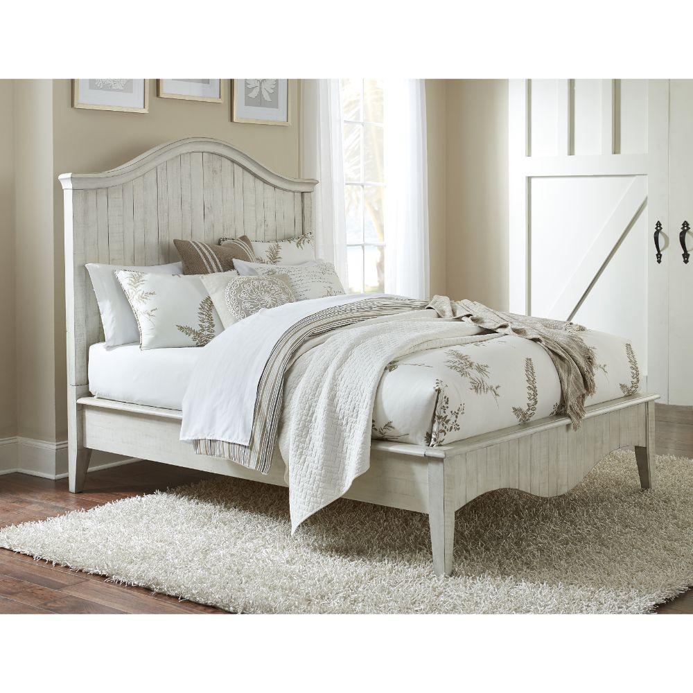 Modus Furniture - Ella Solid Wood Queen-Size Bed in White Wash - 2G43B5 veiw 2
