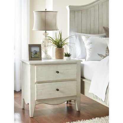 Modus Furniture - Ella Solid Wood Two Drawer Nightstand in White Wash - 2G43812 veiw 2