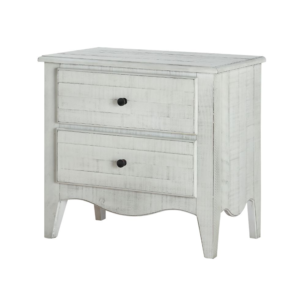 Modus Furniture - Ella Solid Wood Two Drawer Nightstand in White Wash - 2G43812 veiw 4