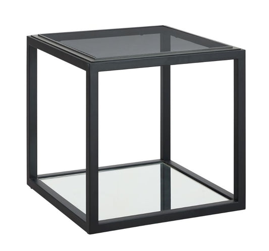 Modus Furniture - Ellis Smoked Glass and Stainless Steel End Table - 9HQ422 veiw 1