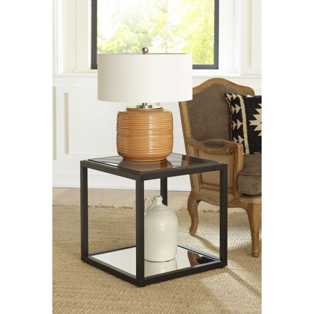 Modus Furniture - Ellis Smoked Glass and Stainless Steel End Table - 9HQ422 veiw 6