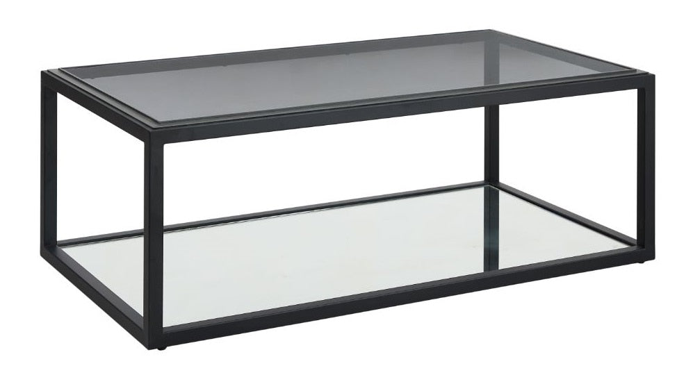 Modus Furniture - Ellis Smoked Glass and Stainless SteelTop Coffee Table - 9HQ421 veiw 1