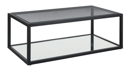 Modus Furniture - Ellis Smoked Glass and Stainless SteelTop Coffee Table - 9HQ421 veiw 1