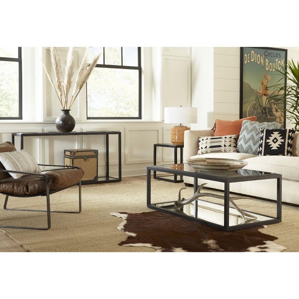 Modus Furniture - Ellis Smoked Glass and Stainless SteelTop Coffee Table - 9HQ421 veiw 3