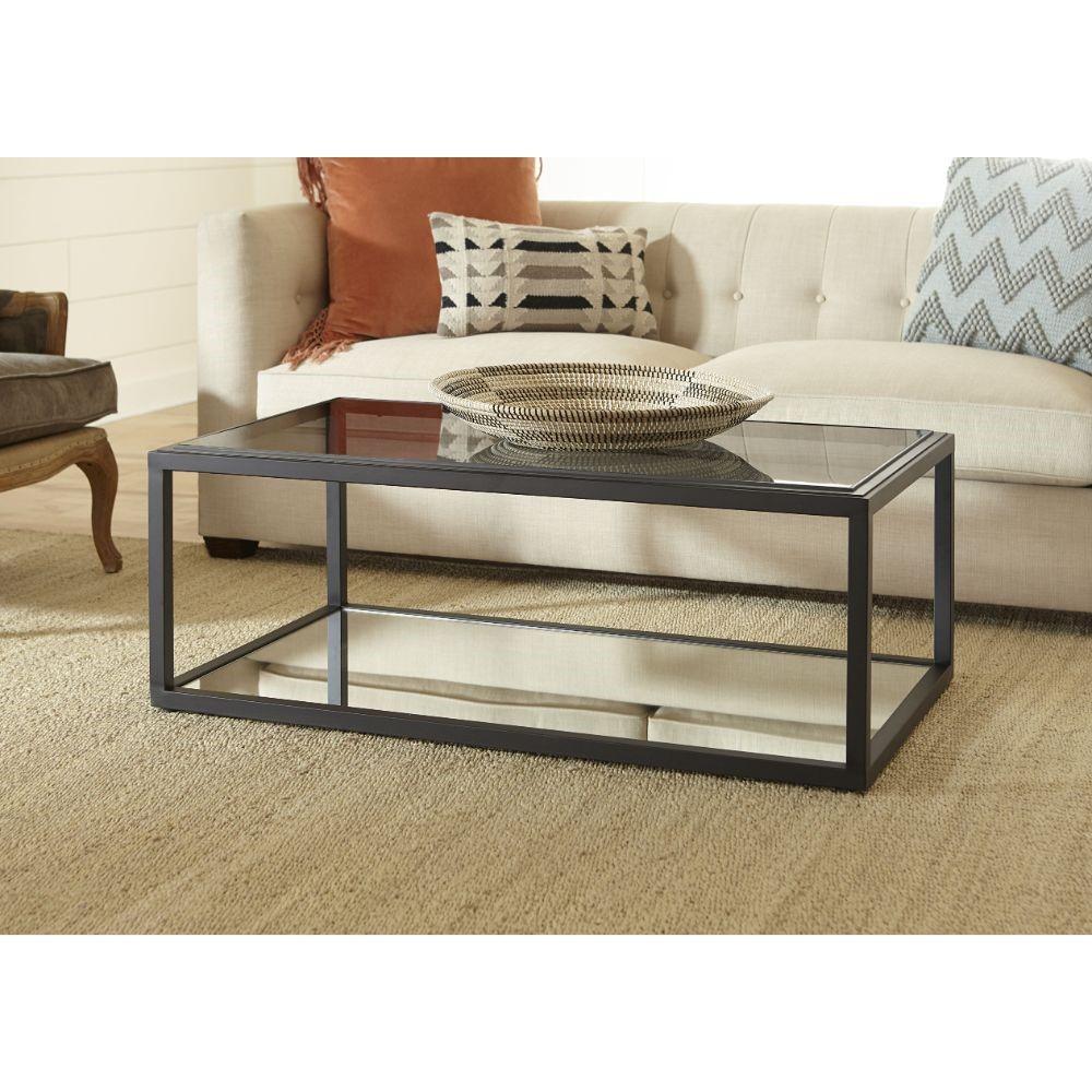 Modus Furniture - Ellis Smoked Glass and Stainless SteelTop Coffee Table - 9HQ421 veiw 6