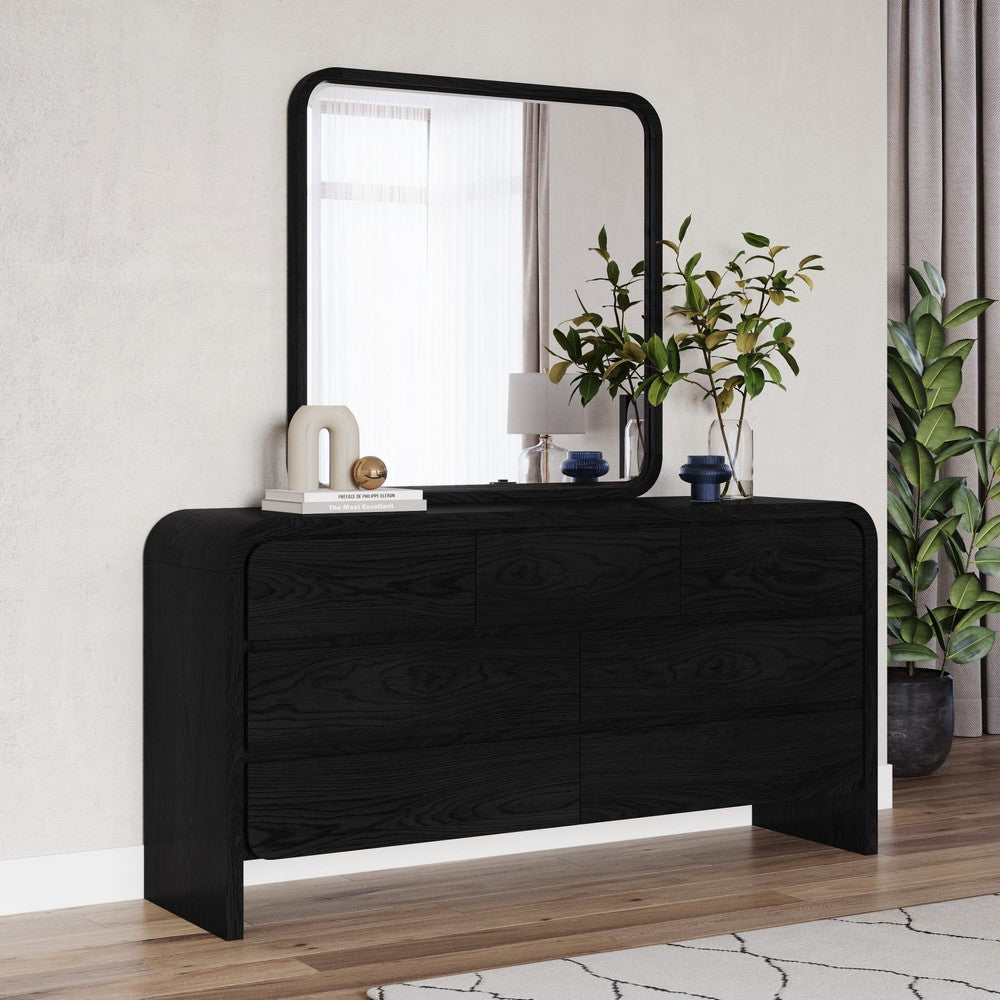 Modus Furniture - Elora Beveled Glass Mirror in Jet Black Ash - PRKS83 view 3