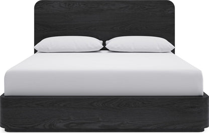 Modus Furniture - Elora California King-Size Ash Wood Platform Bed in Jet - PRKSK6 view 2